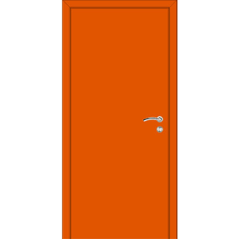 Межкомнатная дверь пвх Multicolor ДГ (RAL 2009 оранжевый)